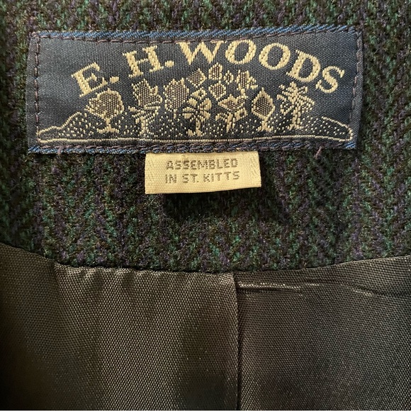 E H Woods Women’s Blazer Jacket Tweed Wool Blend Size 14 Worn One Front Button - Picture 3 of 9